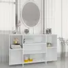 vidaXL Buffet blanc 120x30x75 cm bois d'ingénierie