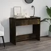 vidaXL Table console Chêne fumé 89x41x76,5 cm Acier
