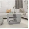 vidaXL Table basse Gris béton 55x55x43 cm Aggloméré