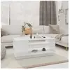 vidaXL Table basse Blanc 102x55x43 cm Aggloméré