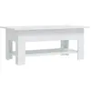 vidaXL Table basse Blanc 102x55x42 cm Aggloméré