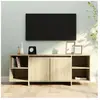vidaXL Meuble TV chêne sonoma 130x35x50 cm bois d'ingénierie