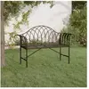vidaXL Banc de jardin 2 places 128 cm Noir Acier
