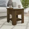 vidaXL Table basse Chêne marron 40x40x42 cm Bois d'ingénierie