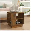 vidaXL Table basse Chêne fumé 40x40x43 cm Bois d'ingénierie