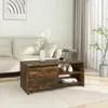 vidaXL Table basse Chêne fumé 102x50x45 cm Bois d'ingénierie