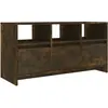 vidaXL Meuble TV Chêne fumé 102x37,5x52,5 cm Aggloméré