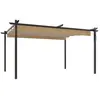 vidaXL Tonnelle de jardin avec toit rétractable 4x3 m Taupe