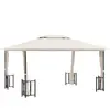 vidaXL Tonnelle avec parois et toit double 3x4 m Crème
