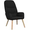 vidaXL Chaise de relaxation Noir Tissu