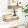 vidaXL Étagères murales 2 pcs 40x15x6 cm bois de teck massif
