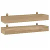 vidaXL Vidaxl Étagères Murales 2 Pcs 60x15x4 Cm Bois De Teck Massif