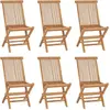 vidaXL Chaises pliables de jardin 6 pcs Bois de teck solide