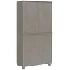 vidaXL Garde-robe HAMAR Gris clair 89x50x180 cm Bois massif de pin