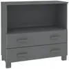 vidaXL Buffet HAMAR Gris foncé 85x35x80 cm Bois massif de pin