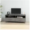 vidaXL Meuble TV HAMAR Gris clair 106x40x40 cm Bois massif de pin