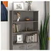 vidaXL Dessus de buffet HAMAR Gris clair 85x35x100 cm Bois de pin