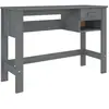 vidaXL Bureau HAMAR Gris foncé 110x40x75 cm Bois massif de pin