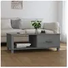 vidaXL Table basse HAMAR Gris foncé 100x55x35 cm Bois massif de pin