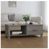 vidaXL Table basse HAMAR Gris clair 100x55x35 cm Bois massif de pin
