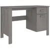 vidaXL Bureau HAMAR Gris clair 113x50x75 cm Bois massif de pin