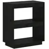 vidaXL Bibliothèque Noir 60x35x71 cm Bois de pin massif