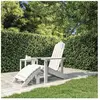 vidaXL Chaise de jardin Adirondack avec repose-pied PEHD Blanc