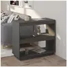 vidaXL Bibliothèque Gris 80x35x71 cm Bois de pin massif