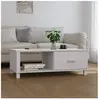 vidaXL Table basse HAMAR Blanc 100x55x35 cm Bois massif de pin