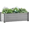 vidaXL Lit surélevé de jardin PP Gris pierre 100x43x35 cm