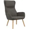 vidaXL Chaise de relaxation Gris foncé Velours