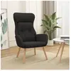vidaXL Chaise de relaxation Noir Tissu