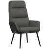 vidaXL Chaise de relaxation Gris foncé Tissu