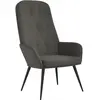 vidaXL Chaise de relaxation Gris foncé Velours