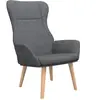 vidaXL Chaise de relaxation Gris foncé Tissu
