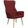 vidaXL Chaise de relaxation Rouge bordeaux Tissu