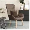 vidaXL Chaise de relaxation Taupe Tissu