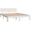 vidaXL Cadre de lit Blanc Bois de pin massif 140x200 cm