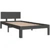 vidaXL Cadre de lit Gris Bois de pin massif 90x200 cm