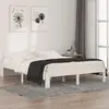 vidaXL Cadre de lit Blanc Bois massif 150x200 cm Très grand