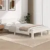 vidaXL Cadre de lit Blanc Bois de pin massif 120x200 cm