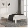 vidaXL Cadre de lit Blanc Bois de pin massif 90x200 cm