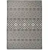 vidaXL Tapis à tissage plat d'extérieur 200x280 cm Rayures noires