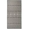 vidaXL Tapis à tissage plat d'extérieur 100x200 cm Rayures noires