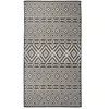 vidaXL Tapis à tissage plat d'extérieur 80x150 cm Rayures noires