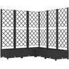 vidaXL Jardinière avec treillis Noir 120x120x121,5 cm PP