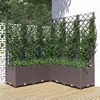 vidaXL Jardinière avec treillis Marron 120x120x136 cm PP