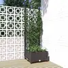 vidaXL Jardinière avec treillis Noir 40x40x121,5 cm PP