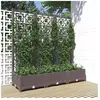 vidaXL Jardinière avec treillis Marron 120x40x121,5 cm PP
