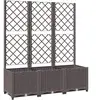 vidaXL Jardinière avec treillis Marron 120x40x136 cm PP